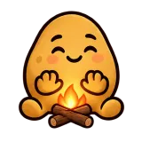 Cozy Fire · Potato sticker from Express Yourself