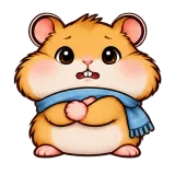 Brr, I'm Cold · Snack Hamster sticker from Express Yourself