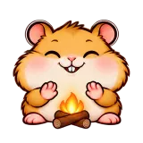 Cozy Fire · Snack Hamster sticker from Express Yourself