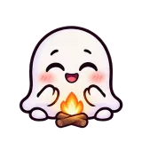 Cozy Fire · Soft Ghost sticker from Express Yourself