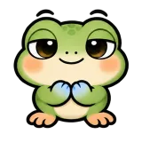Freezing Hands · Tiny Frog sticker from Express Yourself