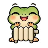 Home Heater · Tiny Frog sticker from Express Yourself