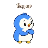 Pay up · Awkward Penguin sticker from Chat Reactions