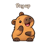 Pay up · Capybara sticker from Chat Reactions