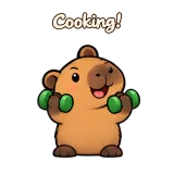 Cooking! · Capybara · Sport sticker from Chat Reactions