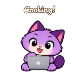 Cooking! · Drama Cat · Laptop sticker from Chat Reactions