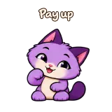 Pay up · Drama Cat sticker from Chat Reactions