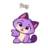 Pay · Drama Cat sticker from Chat Reactions