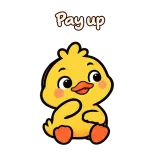 Pay up · Office Duck sticker from Chat Reactions