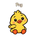 Pay · Office Duck sticker from Chat Reactions