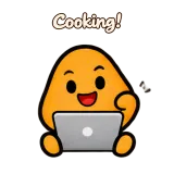 Cooking! · Potato · Laptop sticker from Chat Reactions