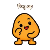 Pay up · Potato sticker from Chat Reactions