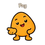 Pay · Potato sticker from Chat Reactions