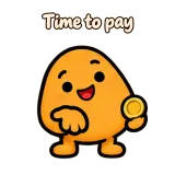 Time to pay · Potato sticker from Chat Reactions