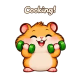 Cooking! · Snack Hamster · Sport sticker from Chat Reactions