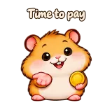 Time to pay · Snack Hamster sticker from Chat Reactions