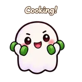 Cooking! · Soft Ghost · Sport sticker from Chat Reactions