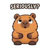 Rolling Eyes · Capybara sticker from Express Yourself