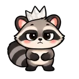 Rolling Eyes · Chaos Raccoon sticker from Express Yourself
