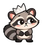 Side Eye · Chaos Raccoon sticker from Express Yourself