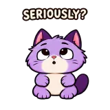 Rolling Eyes · Drama Cat sticker from Express Yourself