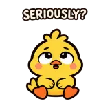 Rolling Eyes · Office Duck sticker from Express Yourself
