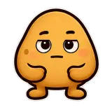 Rolling Eyes · Potato sticker from Express Yourself