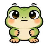 Rolling Eyes · Tiny Frog sticker from Express Yourself