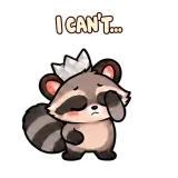 Facepalm · Chaos Raccoon sticker from Express Yourself