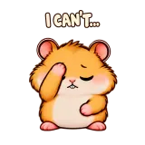 Facepalm · Snack Hamster sticker from Express Yourself