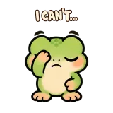 Facepalm · Tiny Frog sticker from Express Yourself