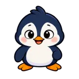 Bye Wave · Awkward Penguin sticker from Express Yourself