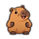 Bye Wave · Capybara sticker from Express Yourself