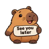 See You Later · Capybara sticker from Express Yourself
