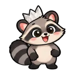 Bye Wave · Chaos Raccoon sticker from Express Yourself