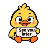 See You Later · Office Duck sticker from Express Yourself