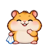 Goodbye · Snack Hamster sticker from Express Yourself