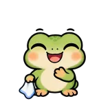 Goodbye · Tiny Frog sticker from Express Yourself