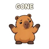 GONE · Dunno · Capybara sticker from Express Yourself