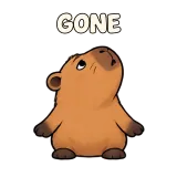 GONE · Searching · Capybara sticker from Express Yourself