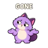 GONE · Dunno · Drama Cat sticker from Express Yourself