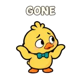 GONE · Dunno · Office Duck sticker from Express Yourself