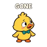 GONE · Searching · Office Duck sticker from Express Yourself