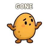 GONE · Dunno · Potato sticker from Express Yourself
