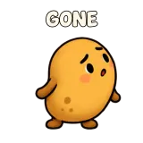 GONE · Searching · Potato sticker from Express Yourself