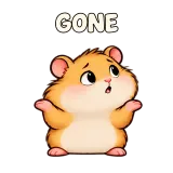 GONE · Dunno · Snack Hamster sticker from Express Yourself