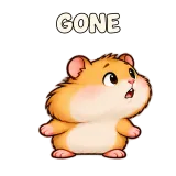 GONE · Searching · Snack Hamster sticker from Express Yourself