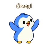 Crazy! · Awkward Penguin sticker from Chat Reactions