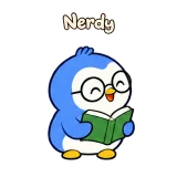 Nerdy · Awkward Penguin sticker from Chat Reactions