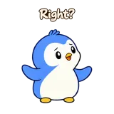 Right? · Awkward Penguin sticker from Chat Reactions